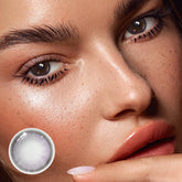 Lentes de contacto de color gris fresco Hinata